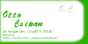 otto csipan business card